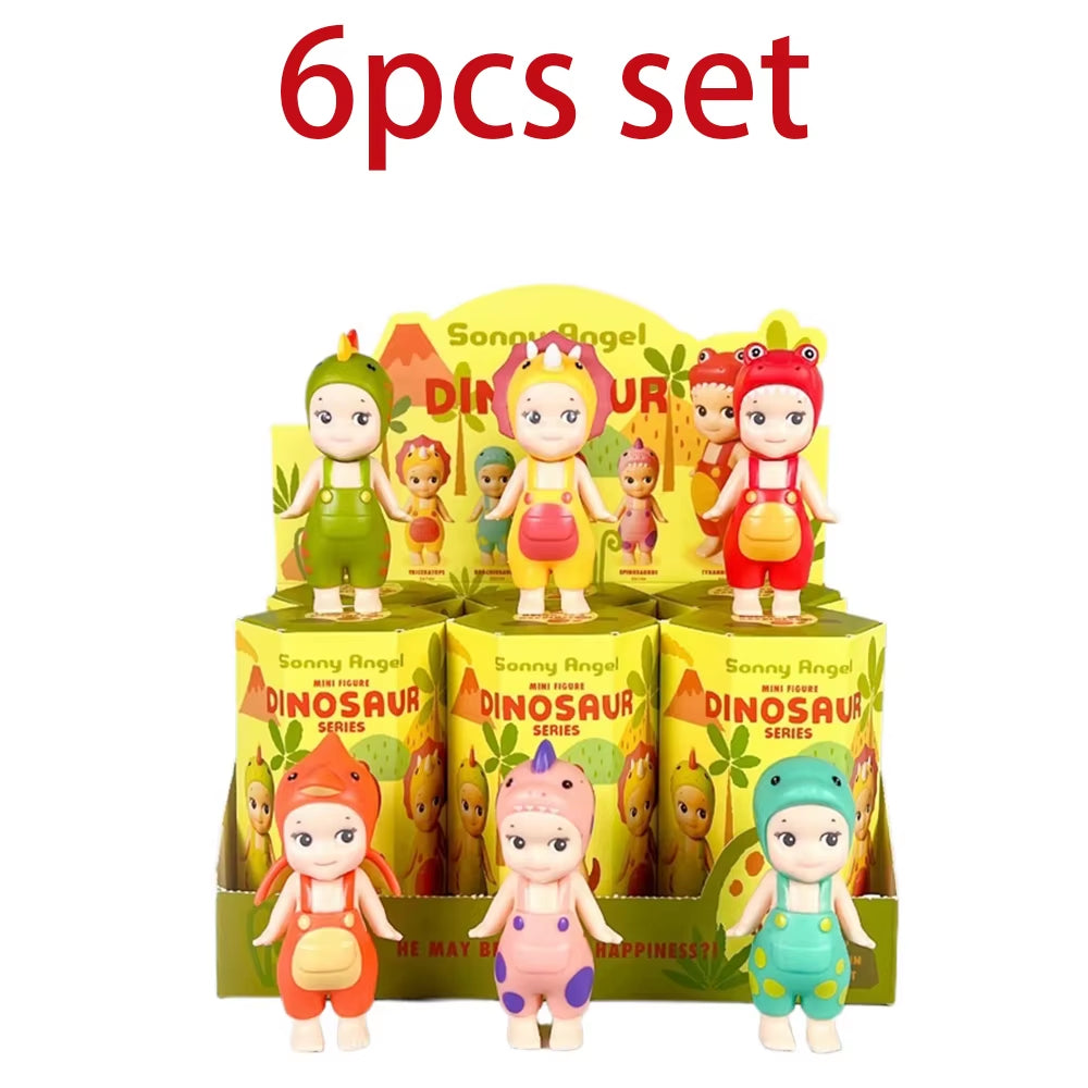 Angel Blind Box Dinosaur Good Luck Series Anime Figures Ornaments Seoul Strawberry Dolls Fans Children Christmas Gift Toys